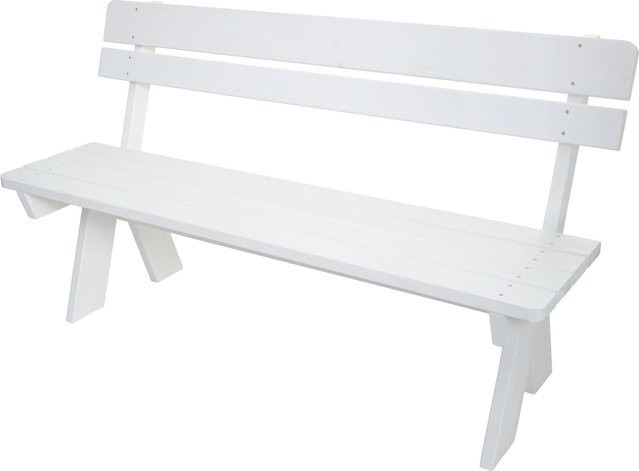 MCW Gartenbank L66 aus Massiv-Kiefernholz in Weiß, Breite: 148 cm - Bild 1