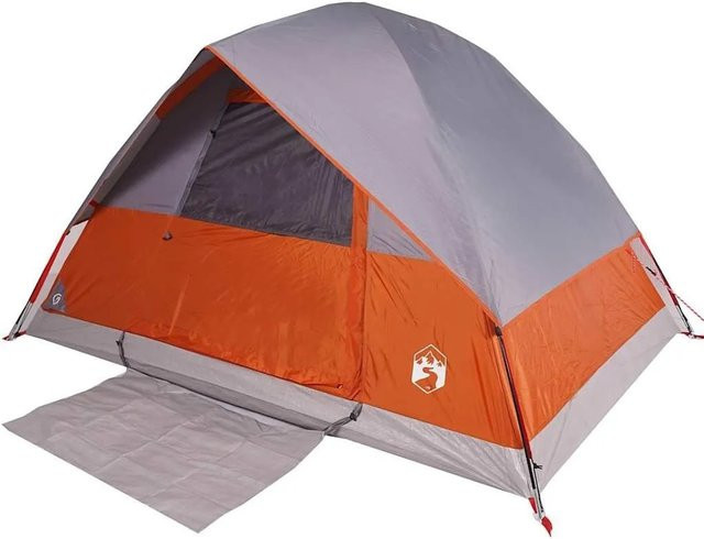 vidaXL Kuppel-Campingzelt für 4 Personen in Orange, wasserdicht, Modell 94701 - Bild 1
