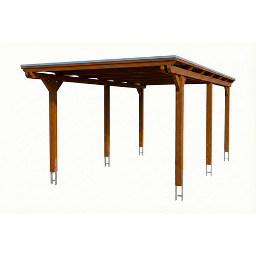 SKANHOLZ Carport Emsland aus Fichte mit EPDM-Dach in Nussbaum Braun, B: 604 cm, T: 340 cm - Bild 3