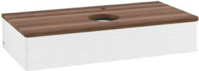 V&B Waschtischunterschrank Antao mit Frontstruktur in Weiß, B/T/H: 100 x 50 x 19 cm - Bild 1