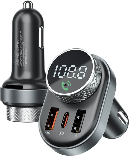 Proove FM Bluetooth Modulator FMSL30110001 in Schwarz mit 2 x USB-A, 1 x USB-C und microSD-Slot - Bild 1