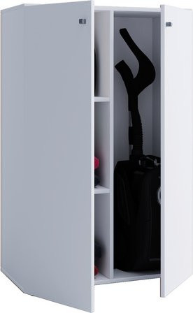 VCM Putzschrank Lona XL in Weiß mit Türen und Regalböden, B/H/T: 39 x 105 x 70 cm - Bild 1