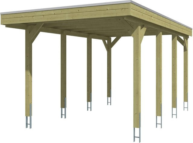 SKANHOLZ Carport Friesland aus Fichte mit EPDM-Dach in Grün, B: 320 cm, T: 555 cm - Bild 3