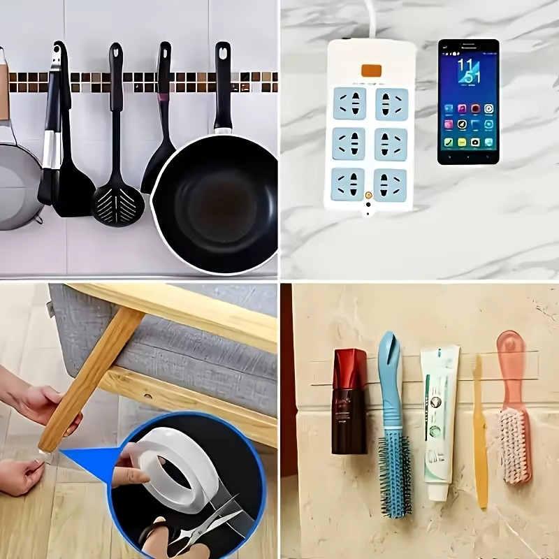 3M Nano-Klebeband Set, 3-teilig, doppelseitig und transparent, stark haftend, waschbar und rückstandsfrei - Bild 2