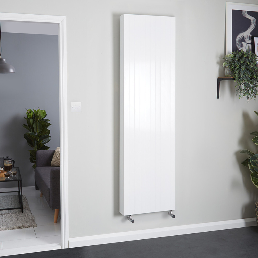 Hudson Reed Stelrad Vita Deco Vertikaler Design Flachheizkörper aus Stahl, Weiß, H: 180 cm, B: 50 cm - Bild 1