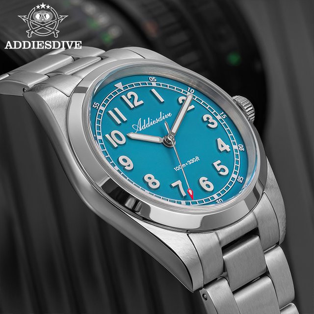 ADDIESDIVE Armbanduhr, Quarz, Edelstahl, Saphirglas, Blau, Herren - Bild 1