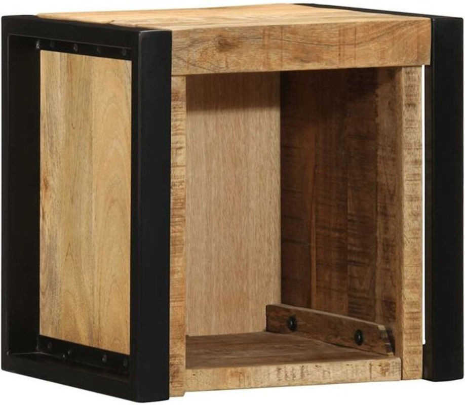 Nachttisch aus Mango-Massivholz von Vidaxl in Braun im Industrial-Design B/T/H: 40 x 35 x 40 cm - Bild 1