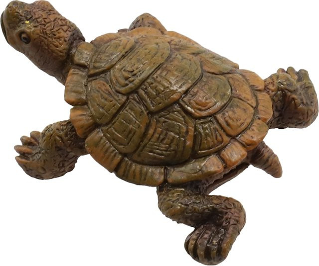 Schildkröte Statue Ornament in Braun für Aquarien und Garten Dekoration, Höhe: 7 cm, Breite: 5,6 cm - Bild 1