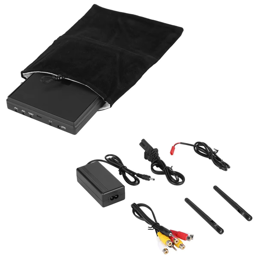 Eachine XAERO LCD5802D 7 Zoll FPV-Monitor in Schwarz mit 5,8G 40CH Diversity-Empfänger, DVR und integriertem Akku für RC-Drohnen - Bild 4