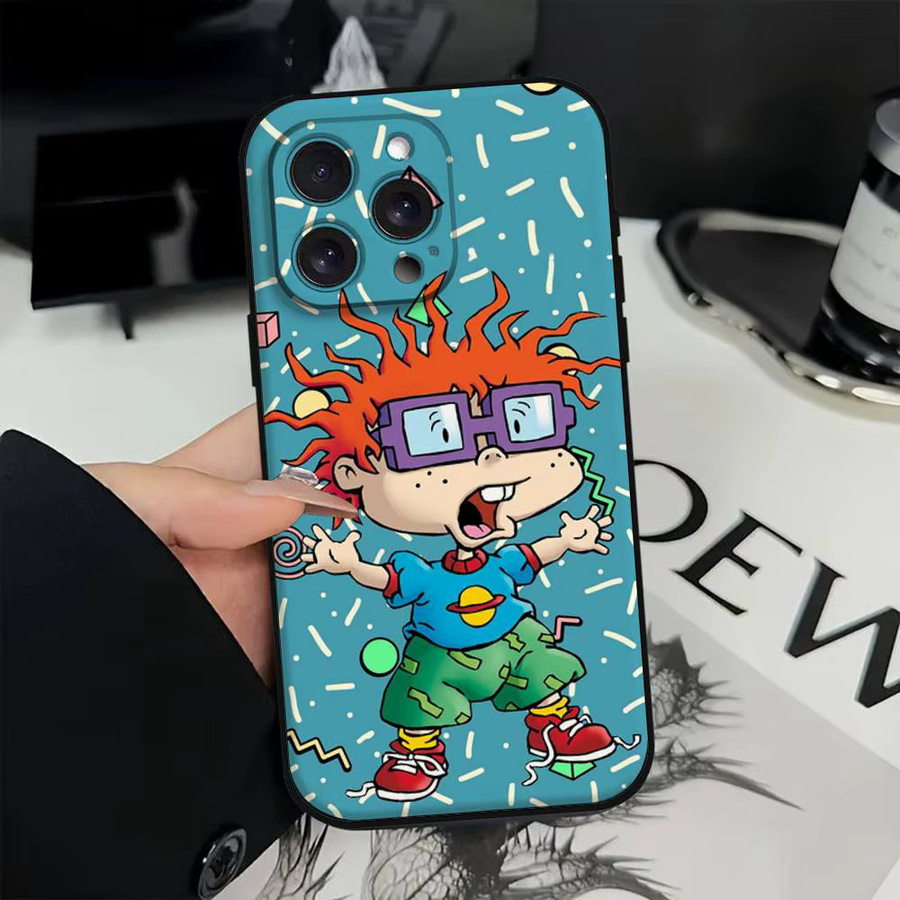 Schwarze Rugrats Cartoon Handyhülle für Apple iPhone 11 bis 17 Pro Max und Modelle - Bild 2