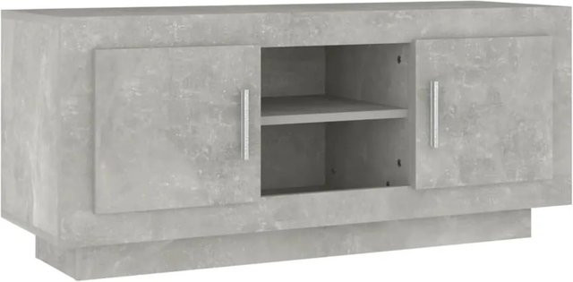 vidaXL TV-Schrank aus Holzwerkstoff in Betongrau, B/T/H: 102 x 35 x 45 cm - Bild 1