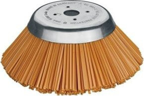Kegelbürste LESSMANN aus PES in Orange, Durchmesser: 160 mm, Bohrung: 25,4 mm, 10 mm Stärke, 10000 min-¹ - Bild 1