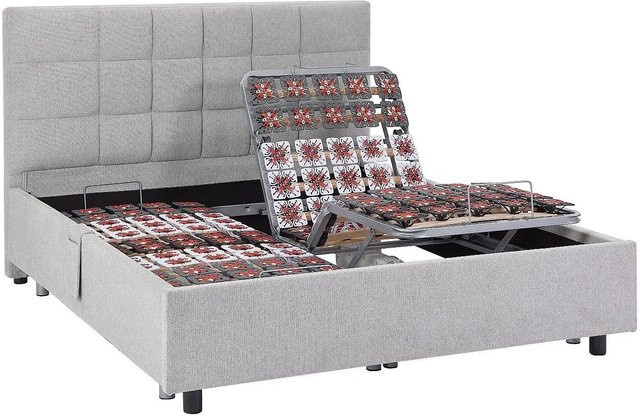 Dreamea Bett Pitus mit elektrischem Lattenrost in Grau, B/T/H: 140 x 190 x 204 cm - Bild 1