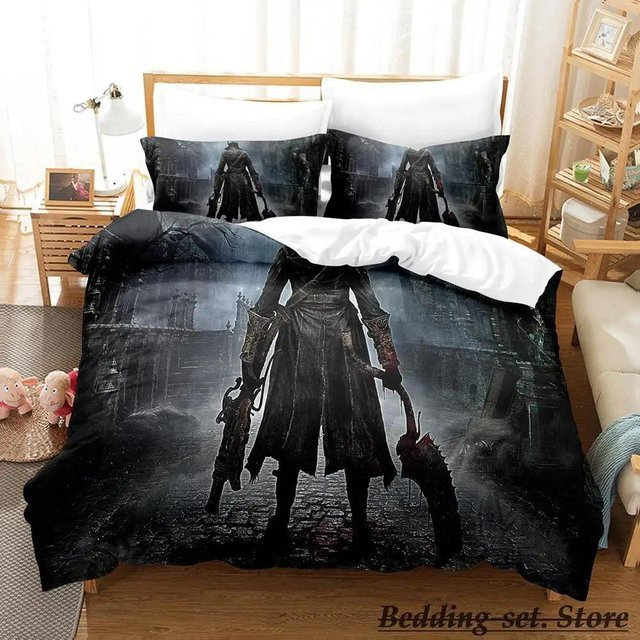 Bloodborne Lady Bettwäsche Set mit Motiv für Erwachsene und Kinder, mehrfarbig, B/H: 264 x 228 cm - Bild 1
