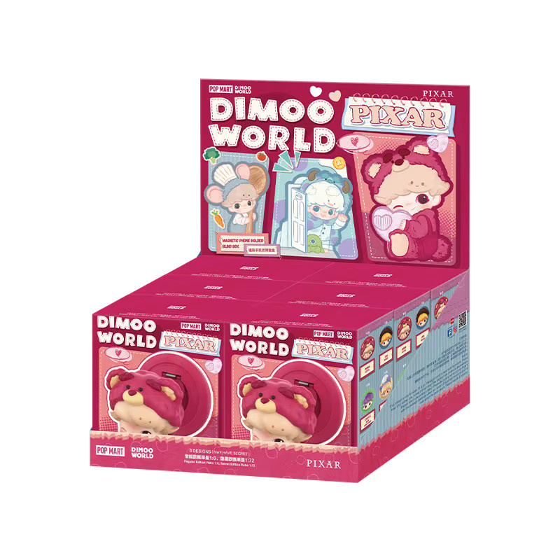 POPMART Dimoo World Pixar Magnetischer Handyhalter, Blind Box, Puppen - Bild 4