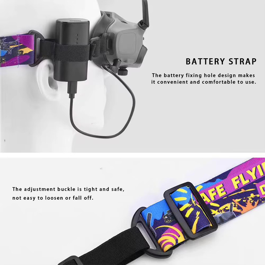 DJI Avata Goggles 2 Zubehör Set mit verstellbarem Kopfgurt, Batteriehalter, Yagi-Antenne und Silikon-Augenpolster in Multicolour - Bild 5