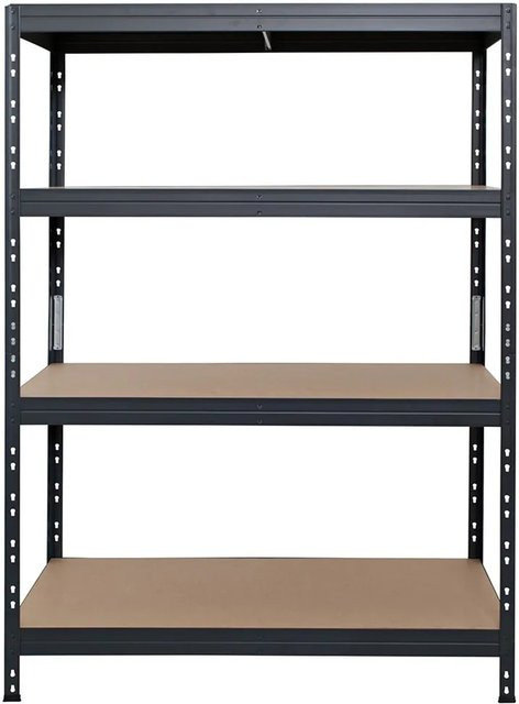 Ar Shelving Rivet Schwerlastregal mit 4 Böden in Anthrazit, H 180 cm x B 120 cm x T 60 cm - Bild 1