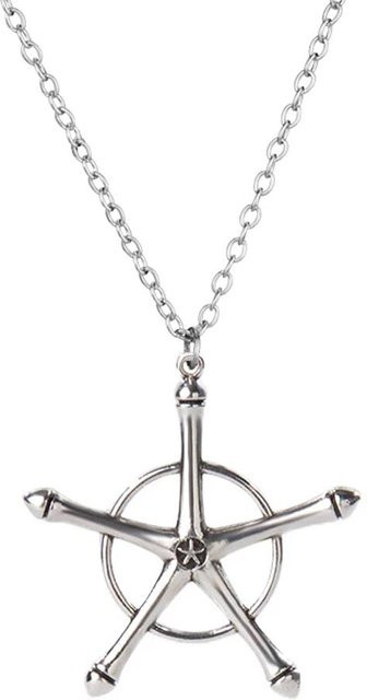 YiYuYiHua Halskette, Ulquiorra Cifer Maske Anhänger, Edelstahl, Silber, Unisex - Bild 1