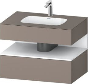 Duravit Einbauwaschtisch-Möbel-Set Qatego in Weiß, B/T/H: 80 x 55 x 60 cm - Bild 1