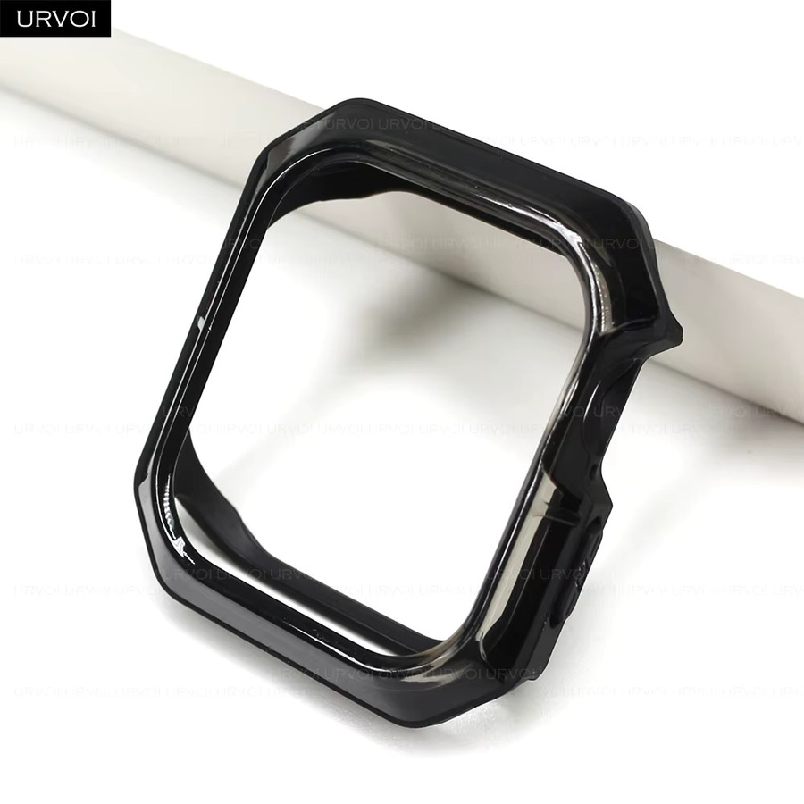 URVOI Uhrenarmband-Abdeckung, TPU-Halbgehäuse, Schwarz, Unisex, 42 mm, 46 mm - Bild 2