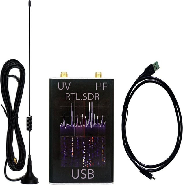 RTL-SDR USB Tuner Empfänger mit RTL2832U und R820T2 Chipsatz, Frequenzbereich 100kHz-1,7GHz, Schwarz - Bild 1
