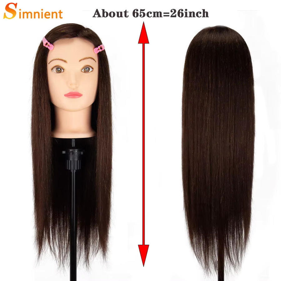 Simnient Mannequin-Kopf mit 85 % Echthaar, Unisex - Bild 2