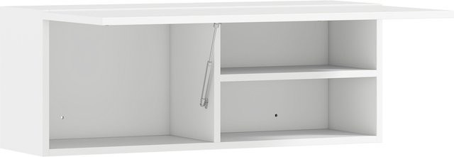 HOMCOM Badezimmerschrank Hängeschrank in Weiß mit nach oben klappbarer Tür und Einlegeboden, B/H/T: 80 x 30 x 25 cm - Bild 1