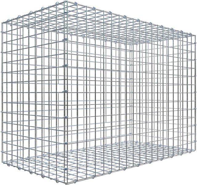 Gabiona C-Ring Gabion aus Stahl in Silbergrau, Maschenweite: 5 x 5 cm, B/H/T: 70 x 100 x 50 cm - Bild 1