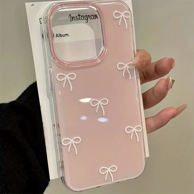Handyhülle mit Cartoon Rosa Schleife für Xiaomi Redmi 13 12 10 9 sowie K60 K40 Plus Ultra 4G 5G - Bild 1