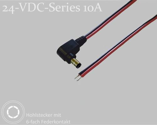 BKL Electronic DC-Hohlstecker Steckverbinder Schwarz 5,5 mm x 2,5 mm mit 1,5 m Kabel - Bild 1
