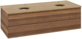 V&B Waschtischunterschrank Antao ohne Frontstruktur in Eiche Honig, B/T/H: 120 x 50 x 50 cm - Bild 1