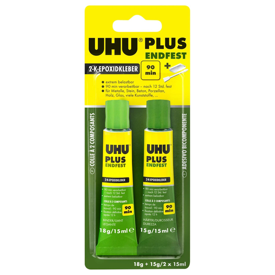 UHU Plus Endfest Zwei-Komponentenkleber Epoxidharz transparent 33 g - Bild 2