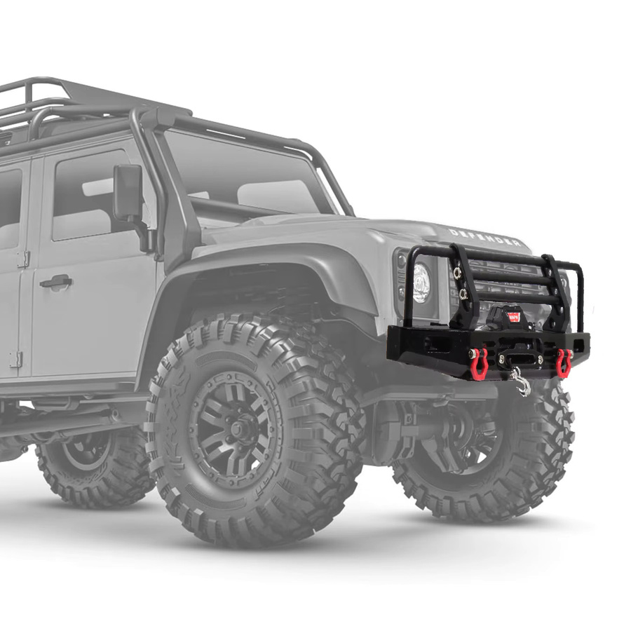 Traxxas TRX4-M Defender Upgrade-Teile, Metall-Stoßstangen und elektrische Winde, 1:18, Schwarz - Bild 3
