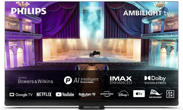 Philips OLED+ Smart TV 55OLED908/12, 139 cm (55 Zoll), 4K Ultra HD, Schwarz - Bild 1