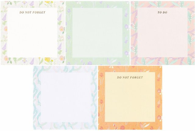 Rico Design Paper Poetry Notizzettel-Box Flower Frames mit 200 Blatt, B/H: 9 x 9 cm - Bild 1
