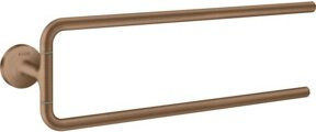 Hansgrohe Axor Uni. Circular Handtuchhalter mit 2 Armen, Wandmontage, Schwarz Gold Gebürstet, Breite: 49 cm - Bild 1