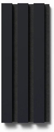 Akustikpaneel Denpanels mit Streifenoptik in Indigo Blue, Filz und MDF, B: 29,5 cm, H: 15 cm