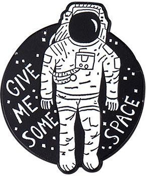Anstecker Astronauten-Raumschiff, Metall und Emaille, black - Bild 1