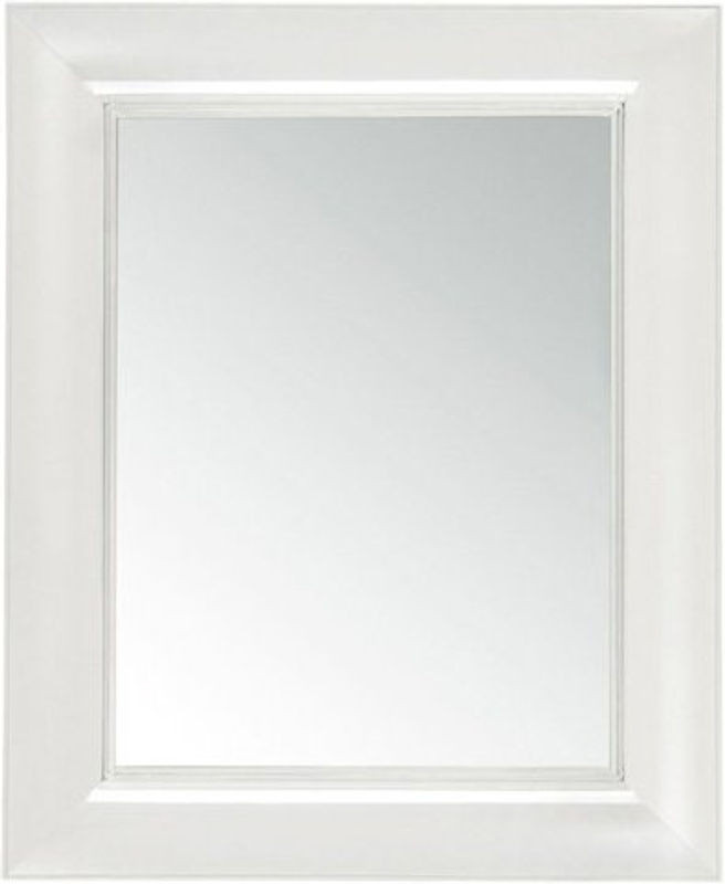 Kartell Francois Ghost Wandspiegel aus Kunststoff und Glas in Weiß und Transparent, rechteckig und minimalistisch - Bild 1
