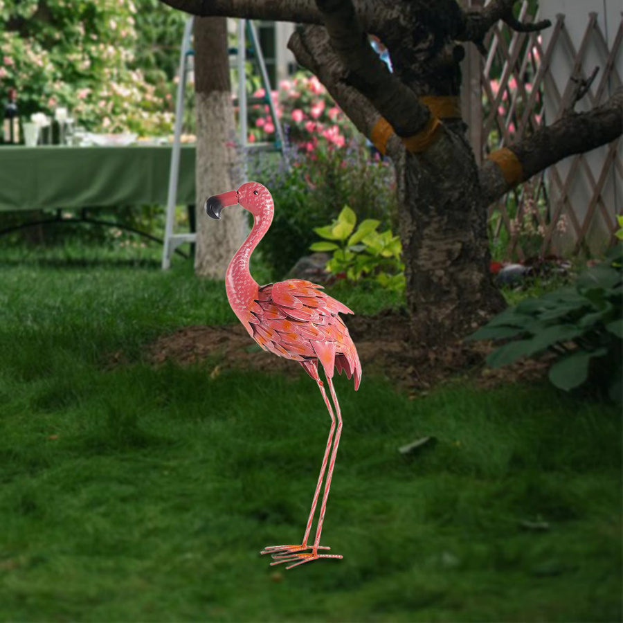 Kesoto Flamingo-Statue als Gartenskulptur und Landschaftsornament für deinen Balkon - Bild 2