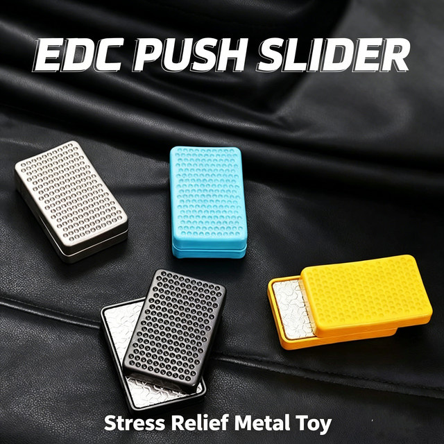 soulbao Wabenmuster EDC Push Slider, Magnetisches Metall-Fidget-Spielzeug - Bild 1