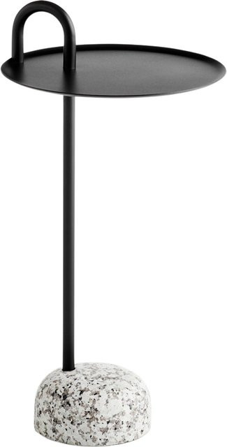 HAY Bowler Beistelltisch in Natural Stone und Schwarz mit runder Form und mattem Finish - Bild 1