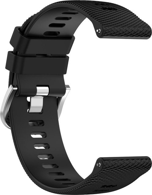 Uhrenarmband Silikon, 22 mm, schwarz, Unisex - Bild 1