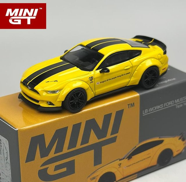 Minigt Ford Mustang Triple Yellow, Automodell, 1:64, Metall, ab 14 Jahren - Bild 1