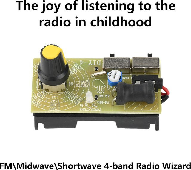 diymore 4-Band Digital Radio mit FM UKW AM MW SW Kurzwellen-Empfänger in Gold mit Kopfhöreranschluss und einstellbarer Lautstärke - Bild 1