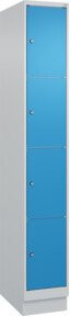 C+P Schließfachschrank Classic PLUS mit Sockel, 1 Abteil, Farbe Lichtgrau und Lichtblau, H x B x T: 195 x 30 x 50 cm - Bild 1