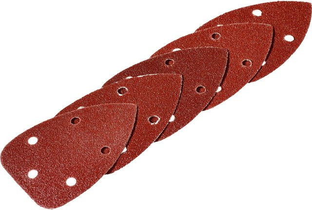 LUX-TOOLS Schleifauflage für Dreiecksschleifer, gelocht, Körnung K180, Breite: 140 mm, Tiefe: 100 mm - Bild 1