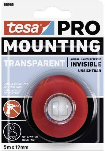 Tesa Mounting PRO Montageband transparent, Breite: 19 mm, Länge: 5 m - Bild 1