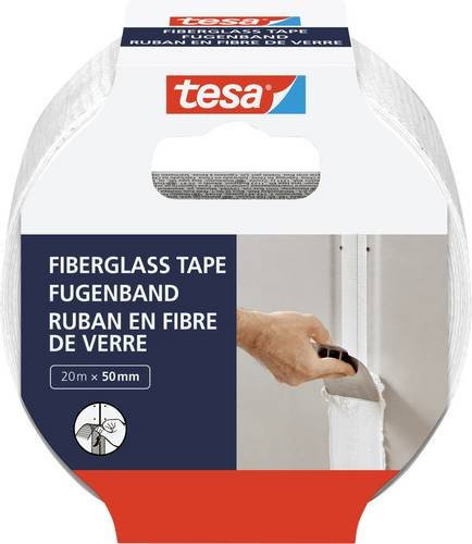 tesa Fugenband Weiß aus Glasfaser mit 20 m Länge und 50 mm Breite - Bild 1