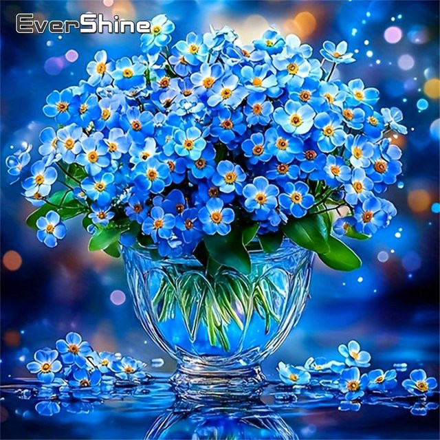 EverShine 5D Diamantmalerei Gänseblümchen DIY Kunst Stickerei Set mit Blumen-Mosaik für deine Wanddekoration, B/H: 20 x 20 cm - Bild 1